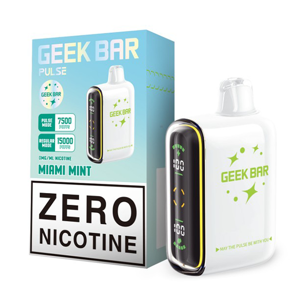 Zero Nicotine Geek Bar Pulse 15000 Disposable Rechargeable Vape